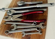 Rare PLVMB TOOLS Plomb LA Ratchet, Wrench, Pliers USA 1930s Vintage Lot Of 8 SAE picture