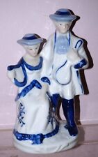 Vintage Couple Porcelain Figurine in DELFT Blue and White 6