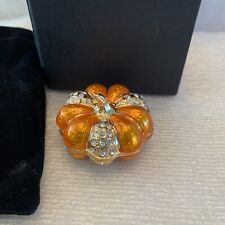 Art Form Fine Object D’ Art  The great Pumpkin Crystal Trinket Box w/ box Hinged picture