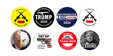Gun Owners for Trump 2024 pins - Package of 8 buttons (2.25 inches) picture