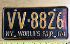 New York worlds fair 1964 license plate 1965 Val Strip picture