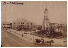 Chile, Iquique, Clock Tower and Place A Prat, Vintage Print, ca.1880 Tira picture