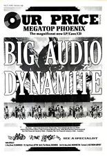 NPBK15 ADVERT 15X11 BIG AUDIO DYNAMITE : MEGATOP PHOENIX picture