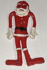 Vintage Santa Claus Rubber Pose Red Bend Bendy Christmas Toy Figure picture