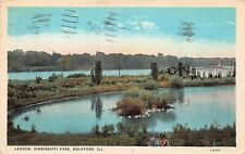Rockford IL Illinois Sinnissippi Park Lagoon Botanical Gardens Vtg Postcard B28 picture