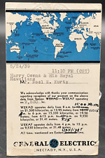 1939 QSL Card W2XAF Short Wave HARRY OWENS & HIS ROYAL HAWAIIANS Postcard picture