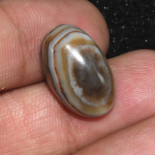 Genuine Large Ancient Banded Agate Dzi Bead with Oval Eye in Perfect Condition picture