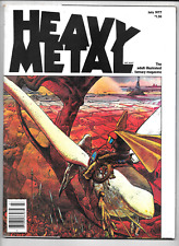 Heavy Metal Magazine #4 July 1977 VTG Newsstand w/Card Arzach Moebius Bode FN/VF picture