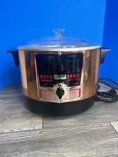 Vintage ROTO BROIL Cooker/ Fryer with basket, glass lid, instruction booklet picture