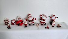 Lot Of 12 Vintage Christmas Santas Dancing & Other Styles Ornaments & Figures  picture