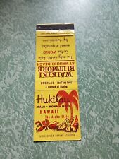 Vintage Matchbook Ephemera Collectible A33 Maui Hawaii Hukilau Tiki Island picture