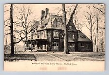 Hartford CT-Connecticut, Residence Of Charles Dudley Warner, Vintage Postcard picture