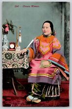 Chinatown San Francisco CA Chinese Woman Traditional Dress Vtg Postcard c1910's picture