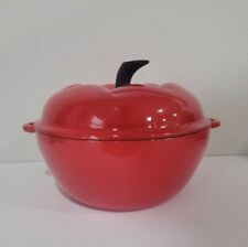 Country Cottage by Ultrex Red Pumpkin/Tomato/Apple Dutch Oven Cast Iron Pot 8