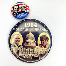 1984 Walter Mondale & Geraldine Ferraro Presidential Campaign Pinback Button Lot picture