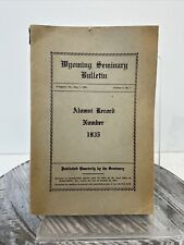 Wyomnig Seminary Bulletin Alumni Record May 1935 picture