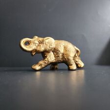 Vintage Weeping Gold Ceramic Elephant Figurine 22K Gold picture