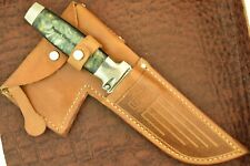 VINTAGE CASE XX TESTED 1940 AWESOME CELLULOID FIXED BLADE HATCHET COMBO KNIFE picture