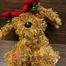 Dan Dee Animated Deer Dog Figurine Musical Plush Dances Spins Deck the Halls picture