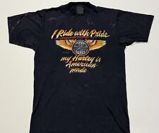 1980’s Harley Davidson I Ride W Pride 3D Emblem Steve McDonald Single Stitch picture