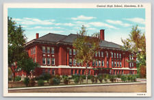 Aberdeen South Dakota Central High School Linen Postcard picture
