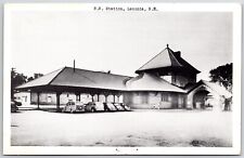 Laconia, NH 1940s Postcard: Railroad Station Depot  New Hampshire UNP picture