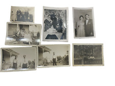 Antique Vintage B&W Sepia Elderly Family Estate Photograph 5x4 picture