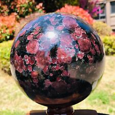 9.43LB Natural Garnet Fireworks Stone Astrophyllite Quartz Crystal Ball Healing picture