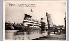 STEAMER CHRISTOPHER COLUMBUS, MILWAUKEE c1920 real photo postcard rppc wisconsin picture