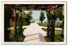 c1930's Bath House Pier from Garden Mountain Park Manitoba Canada Postcard picture
