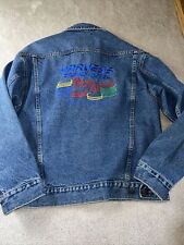Vintage Jean Jacket Vtg Butterfield USA 90s Harvey’s Casino Iowa Denim Type 3 picture