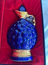 175 Months Jim BEAM Whiskey Decanter W/Box 1963 Cobalt Blue and Gold Grapes VTG picture