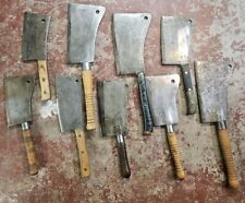 Vintage Meat Cleaver Lot(9) WM Beatty & Son Foster Bros Cruso Harry L Hussmann picture