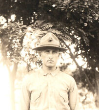 WWI US Marine Private Identified USMC Real Photo Postcard RPPC picture