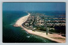 Clearwater Beach FL-Florida, Aerial View, Clearwater Bay, Vintage Postcard picture