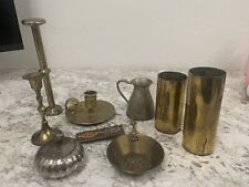 Lot Of Vintage Brass Items Various Shapes And Sizes Brass Decor picture