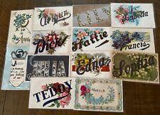 Lot of 13 Antique Large Letter First Names~Vintage Name Greetings~Postcards~k427 picture