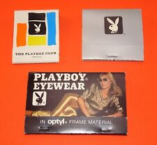 3 Different Playboy Vintage Matchbooks: Club, Hotel & Casino Eyewear Unstruck picture