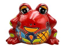 Talavera Bubble Frog Planter Animal Pot Mexican Pottery Folk Art Multicolor 9