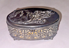 Antique American Silverplate Co. Art Nouveau Quadruple Plate Jewel Casket picture