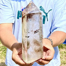 4.66LB Natural crystal, transparent green ghost crystal pillar, energy gemstone picture