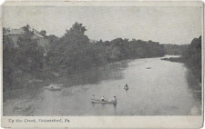 GRATERFORD (GRATERSFORD), PA.~UP THE PERKIOMEN CREEK~BOATERS~1915 picture