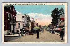 Catskill NY-New York, Main Street At New York & Albany Vintage c1927 Postcard picture