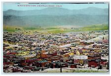c1950's Birds Eye View Buildings Roads Houses Cripple Creek Colorado CO Postcard picture