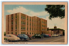 Clearfield Hospital Building Car-lined Scene Pennsylvania PA Vintage Postcard picture
