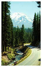 WA Washington Highway to Mt. St. Helens C-166 Chrome Postcard picture
