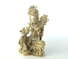 Hindu God Parvati Maa Uma Figurine Shiva Ji Consort Worship Powerful Brass Tiny picture
