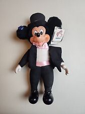 Vintage Mickey Mouse Doll  Wearing Tux & Top Hat, By Applause NWT picture
