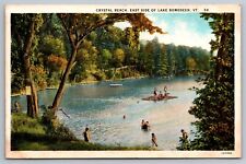 Crystal Beach. East Side of Lake Bomoseen, Vermont Vintage Postcard picture