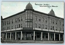 Harlowton Montana Postcard Graves Hotel Exterior Building 1915 Vintage Antique picture